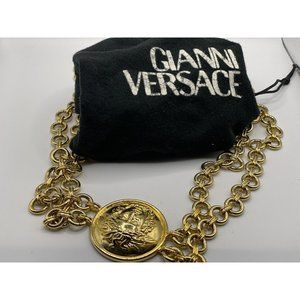 GIANNI VERSACE Medusa Gold Plated Coin Belt Chain Gianni Versace
